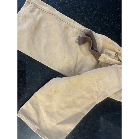 Carhartt R01 BRN Duck Bib Overalls Mens 44x30 Brown Unlined Double Knee USA VTG. - Picture 12 of 12